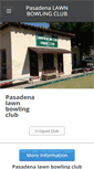 Mobile Screenshot of pasadenalawnbowlingclub.com